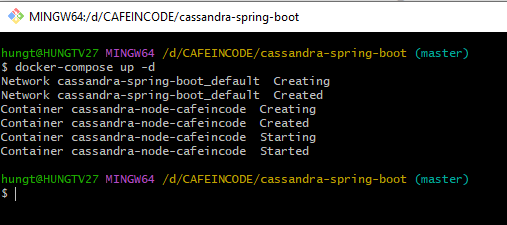 docker compose for cassandra spring boot project