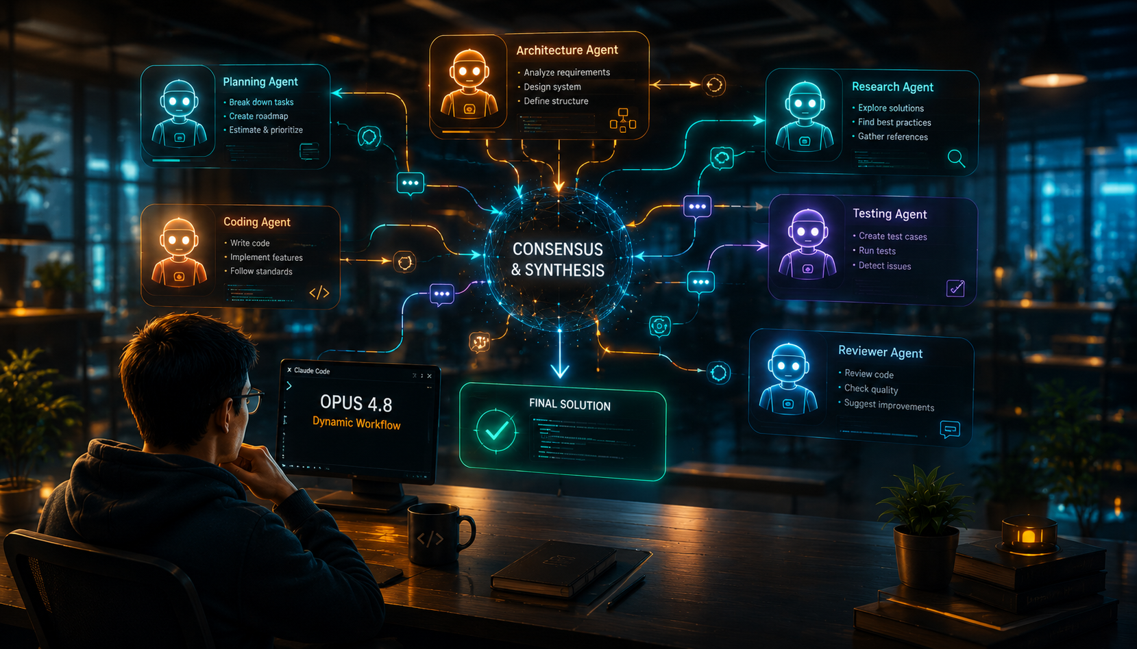Trải nghiệm thử cơ chế Dynamic Workflow của Opus 4.8